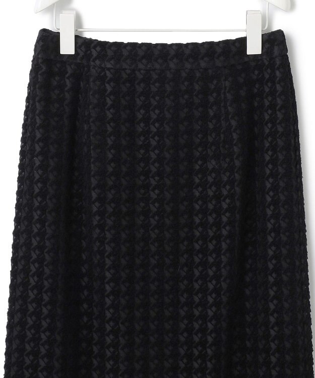 ICB L ハウンドトゥースフロッキーレース スカート ブラック系