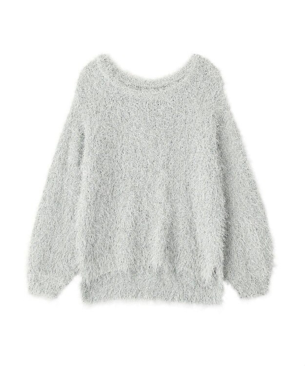 YECCA VECCA ラメ混シャギーニット Light Gray