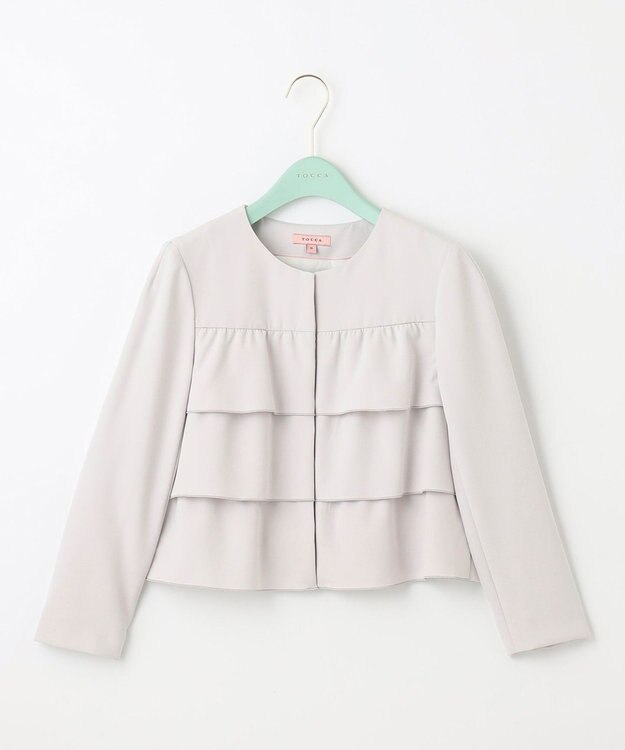 TOCCA 【洗える！】AURORAL GLOW ジャケット ライトグレー系