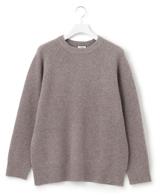 J.PRESS YORK STREET 【UNISEX】畦クループルオーバー ニット ブラウン系