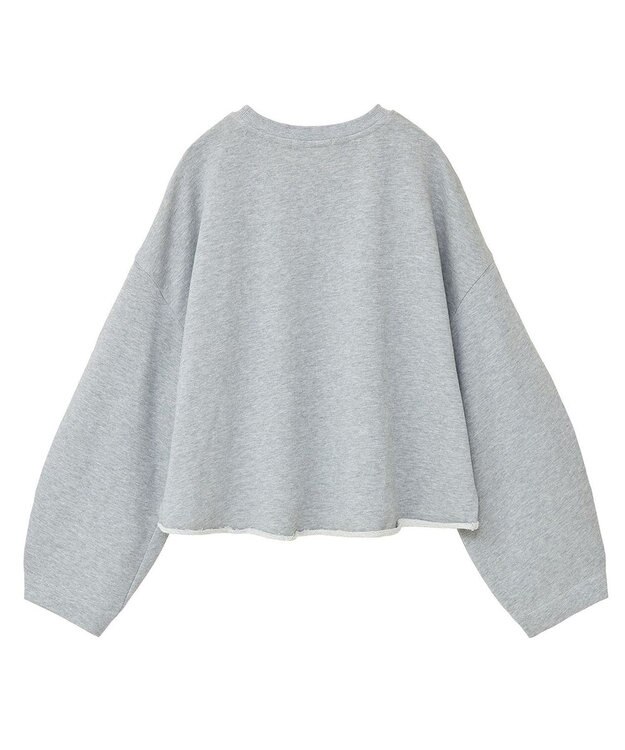 AMERICAN HOLIC ミニ裏毛タックスリーブショートプルオーバー2 Light Gray Mixture