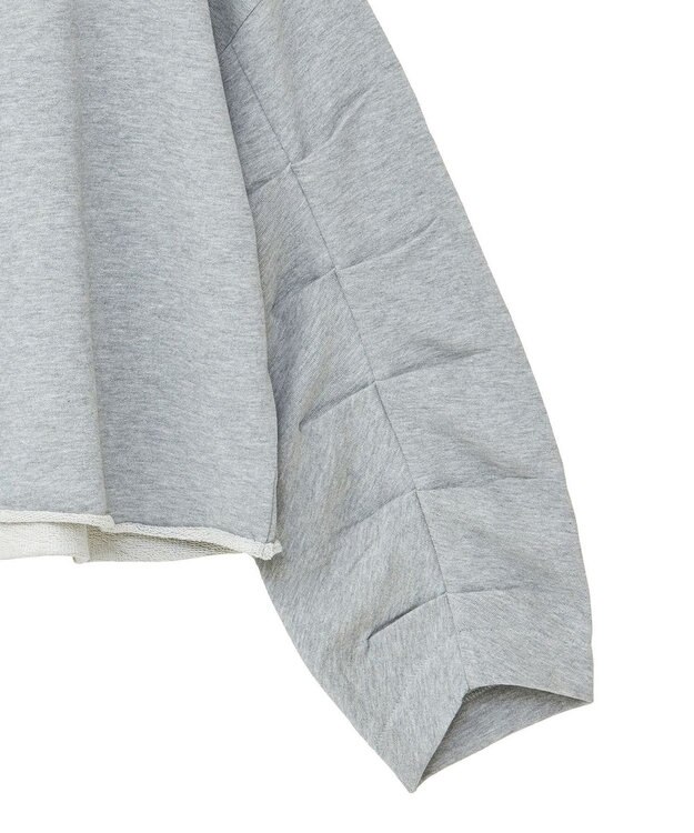 AMERICAN HOLIC ミニ裏毛タックスリーブショートプルオーバー2 Light Gray Mixture