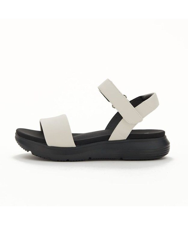 AcureZ オトナのスポサン ベルトデザイン「軽×ラクサンダル」 ダークホワイト×ブラック