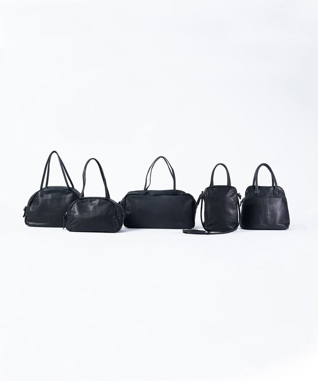 FOLNA RD ソフトレザーボストンバッグ M-SIZE ブラック