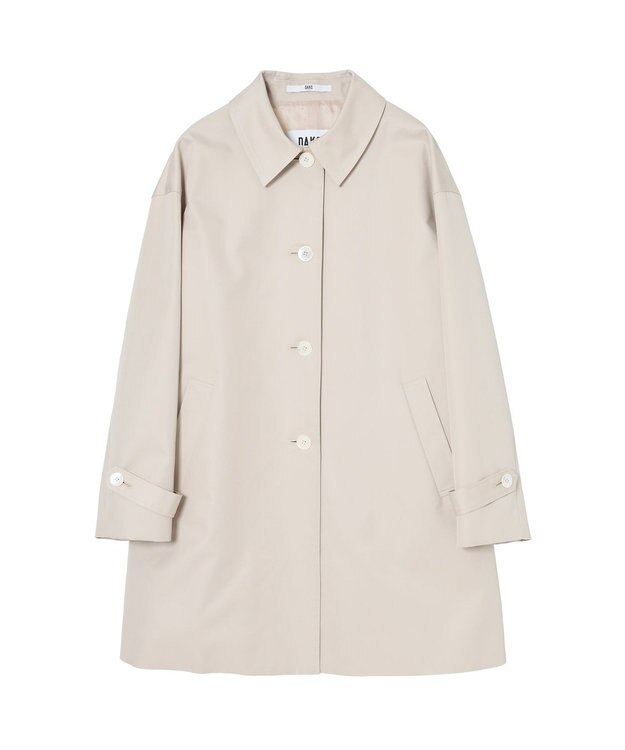 DAKS コットンシャンブレー ギャバジン オフショルダーコート サンドドーラー