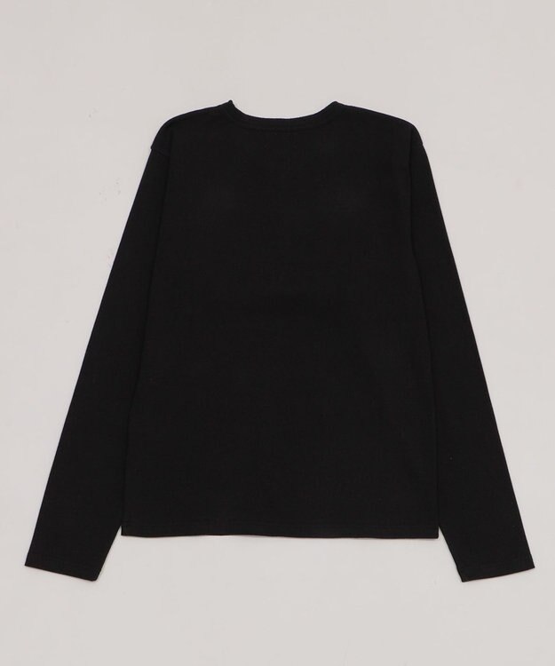 WEGO 【ユニセックス着用ITEM】コンパクトフィットリブヘンリーネックT（LS） ブラック