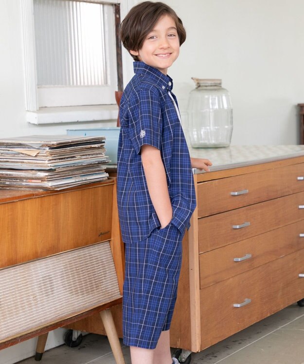 J.PRESS KIDS 【140-170cm】マドラスチェックパンツ ネイビー系5