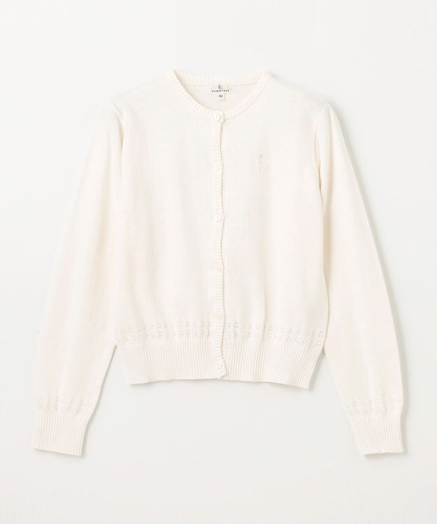 組曲 KIDS 【150-160㎝】クラシック カーディガン オフホワイト系
