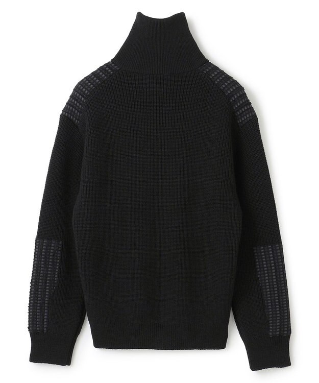 JOSEPH HOMME 【HIGH GRADE LINE】スプリットバルキーウール　ドライバーズニット ブラック系5