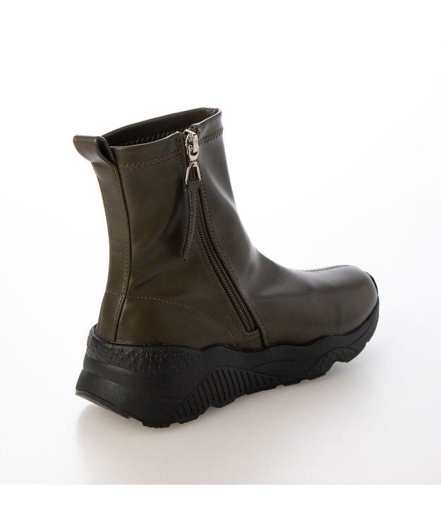 MODE ET JACOMO <noyau>軽量スニーカーショートブーツ カーキ