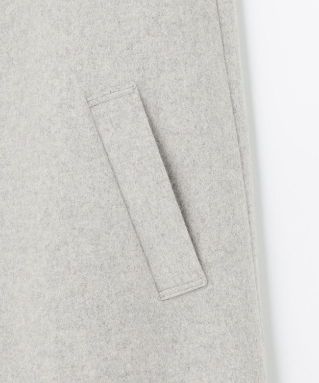 J.PRESS LADIES S ショートビーバー ロング丈 ステンカラー コート トップグレー系