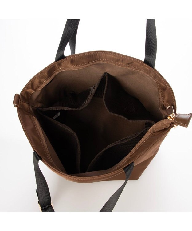 UNBILLION カシュカシュ cachecache / チャームセット付きナイロン2wayトートバッグ ブラウン