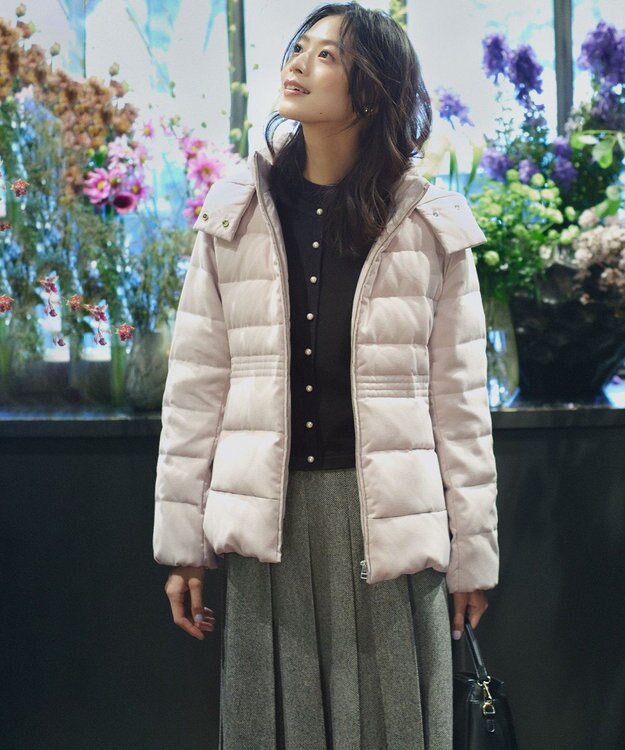 組曲 S 【洗える・2WAY】ライトタフタショートダウン ベージュ系