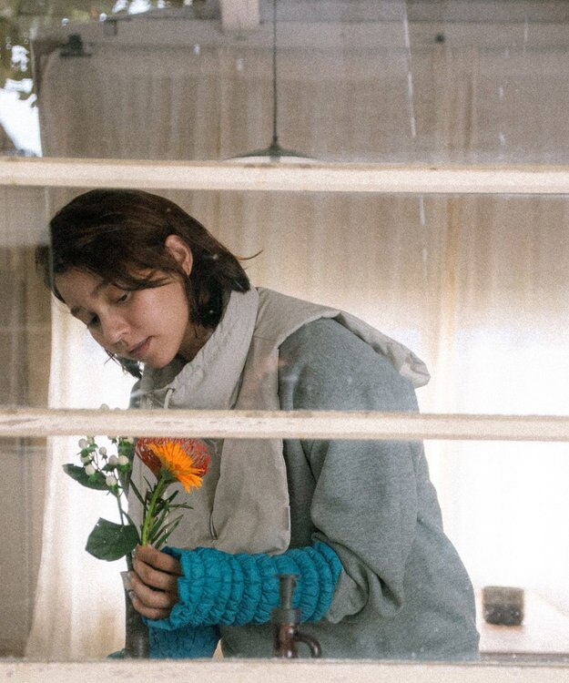 KWD 【日本製】DOWN ARM WARMER グリーンダウン ダウンアームウォーマー ブルー