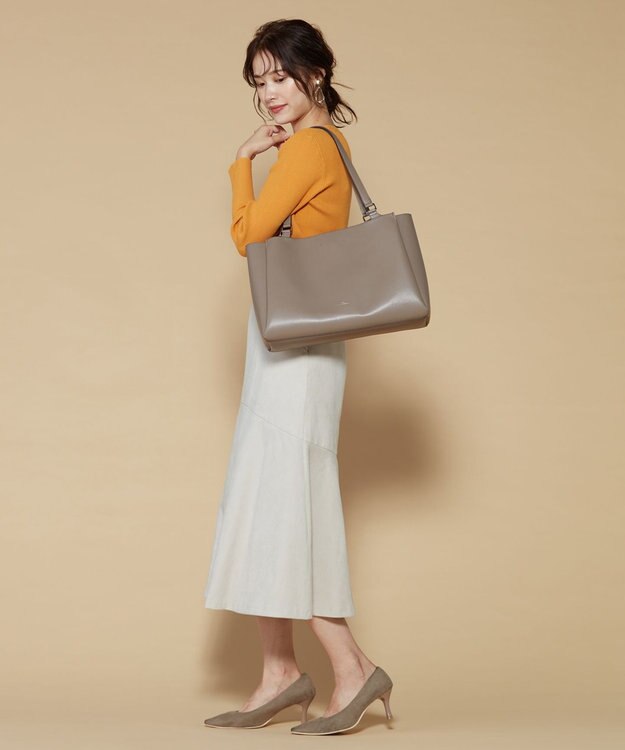 LA BAGAGERIE 【ドラマ衣装提供商品】シンプルA4トートバッグ グレー