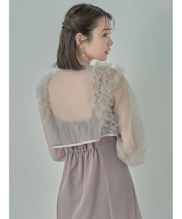 earth music&ecology ＳＥＴ２点チュールブラウス付きキャミワンピース Mocha