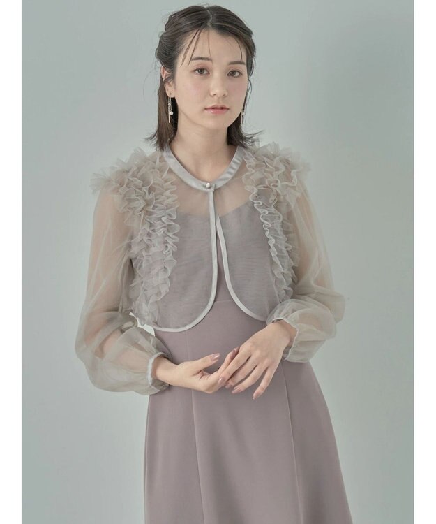 earth music&ecology ＳＥＴ２点チュールブラウス付きキャミワンピース Mocha