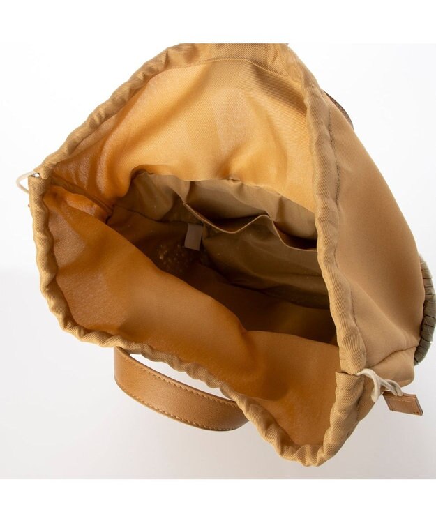 UNBILLION カシュカシュ cachecache / ラフィアフラワー付カゴバッグ ベージュ