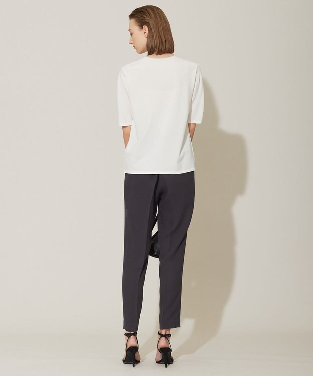 ICB 【WEB限定カラーあり・接触冷感・UVケア・洗える】 シンセティックハイゲージ 半袖ニット オフホワイト系