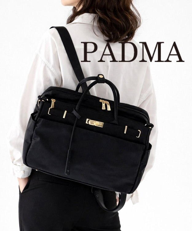 style code 【ナイロン４WAY仕様】ショルダー　リュック　PC収納可能 BLK/GLD7691