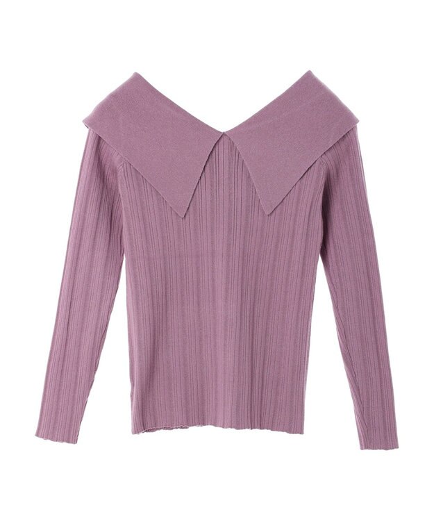 earth music&ecology ２ｗａｙビッグカラーニットプルオーバー Pink