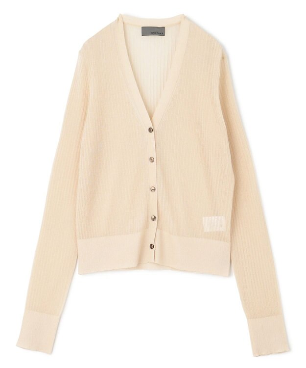 uncrave シアー リブ ニット カーディガン（uncrave STANDARD） ベージュ