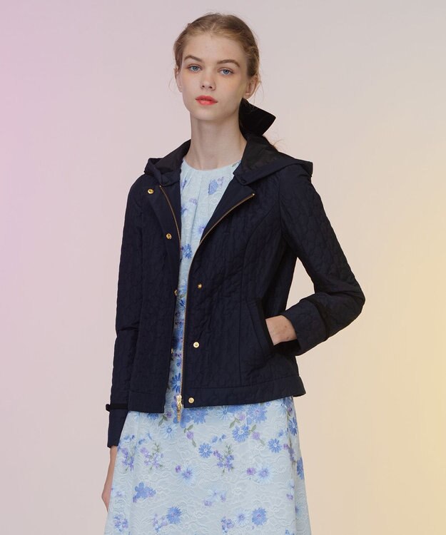 TOCCA LAURA キルティングショートコート ネイビー系