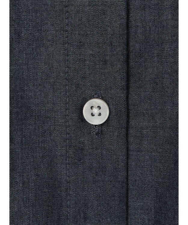 earth music&ecology スタンドフリルシャツ Blue