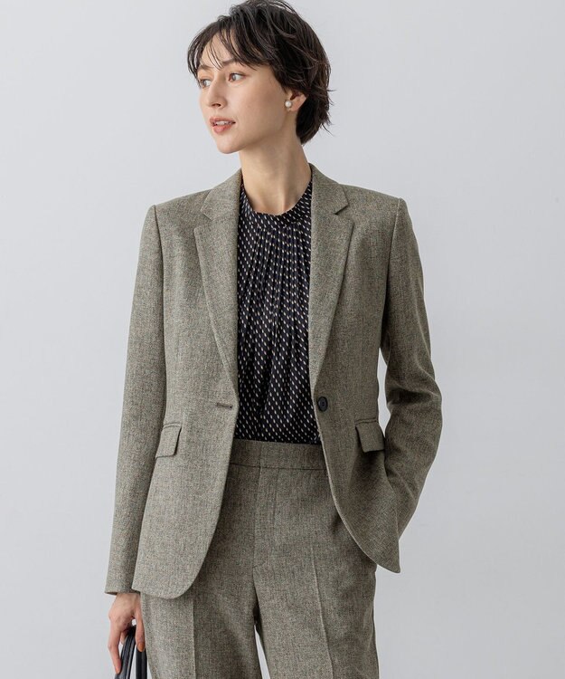 洗える】ウールライクカルゼ テーラード ジャケット / 23区