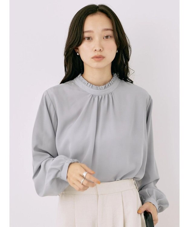 earth music&ecology ２ＷＡＹフリルブラウス Sax