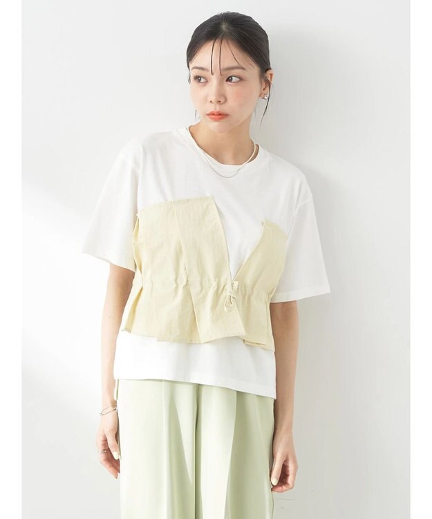 earth music&ecology ビスチェドッキングプルオーバー Yellow