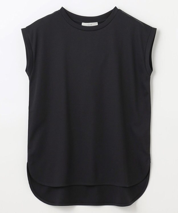 ANY 【汗ジミ防止加工】シルケットスムースノースリーブプルオーバー ブラック