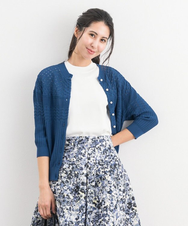 ONWARD Reuse Park 【組曲】ニット春夏 ネイビー