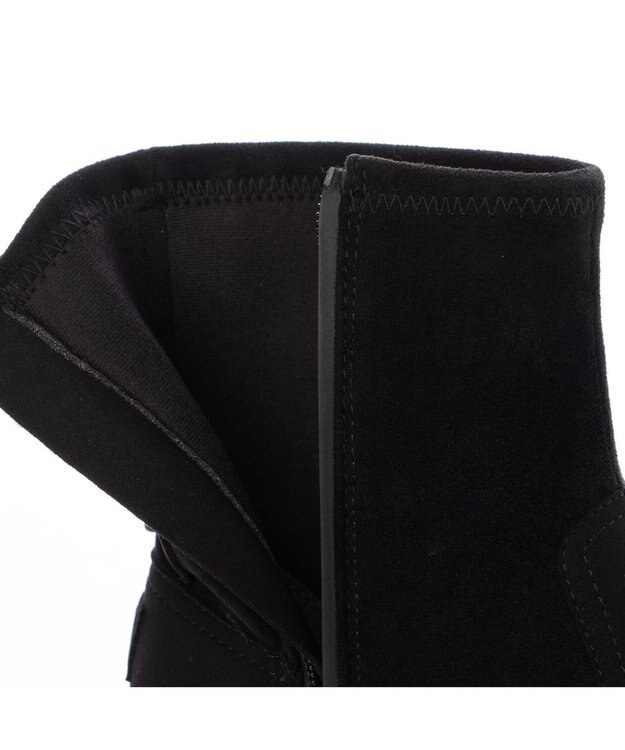 ing <ing>【レイン対応】厚底ストレッチブーツ ブラック