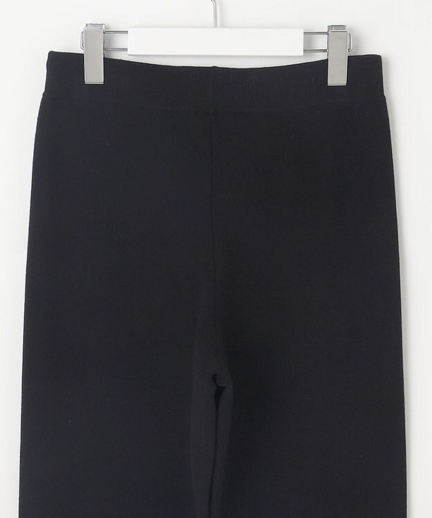 自由区 【セットアップ対応・洗える】レーヨンストレッチニットジョグ パンツ ブラック