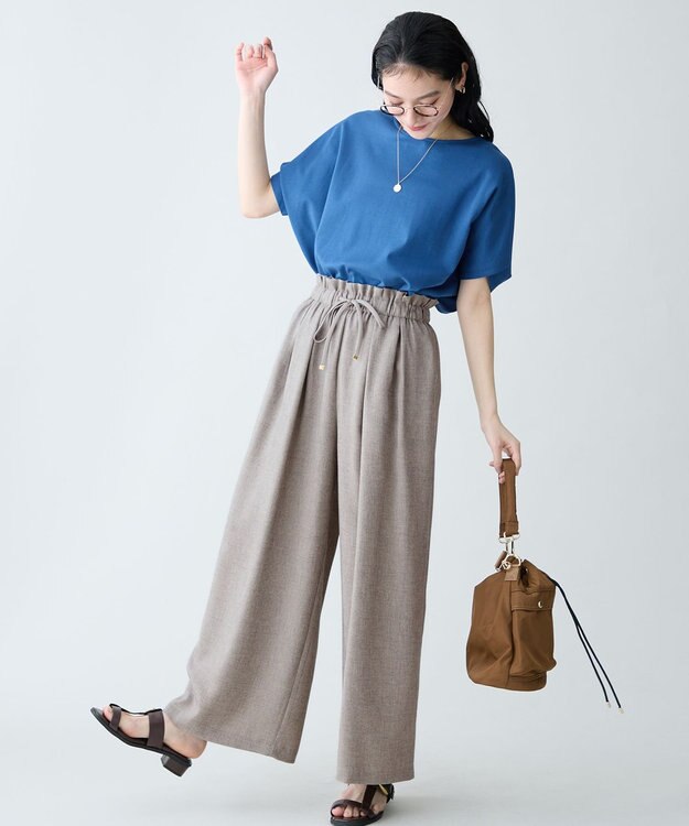 ANY プレミアムコットンコクーンプルオーバー ブルー