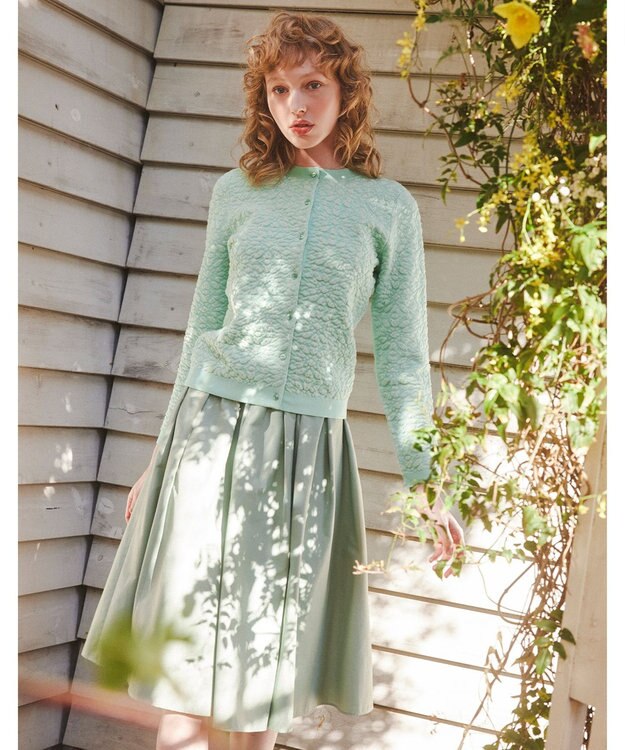TOCCA 【洗える】FLUFF FLOWERS カーディガン ペールグリーン系