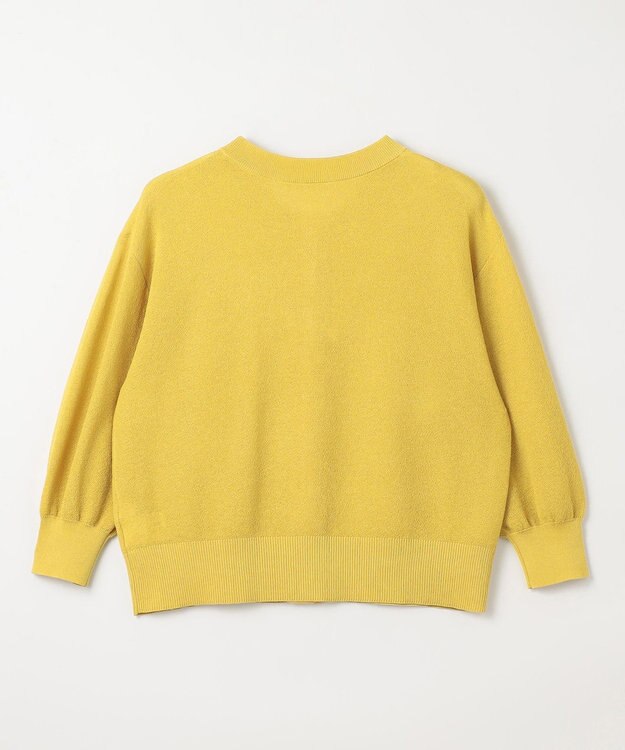 ANY シアーニットショートカーディガン イエロー