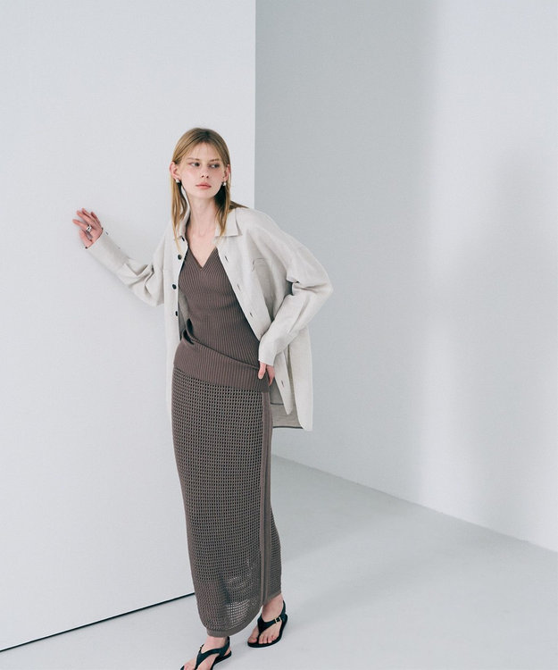 uncrave リヨセルライトリネン BIGシャツ フラックス