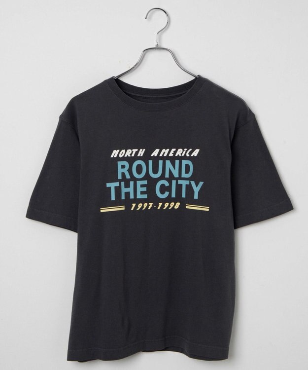 WEGO ヴィンテージライクグラフィックTシャツ スミクロ