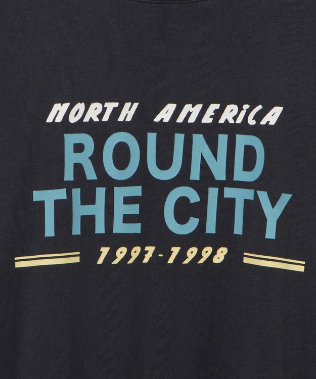 WEGO ヴィンテージライクグラフィックTシャツ スミクロ