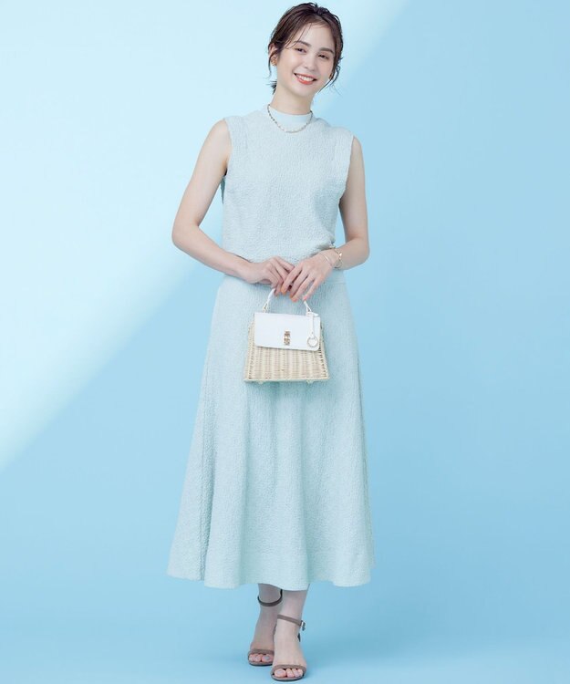 組曲 L 【2SET】ストレッチジャカード セットアップ クリームミント系