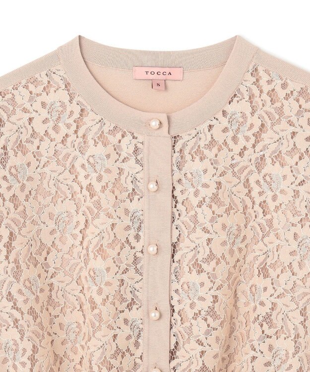 TOCCA 【洗える！】GENIUS OF LACE カーディガン ピンク系