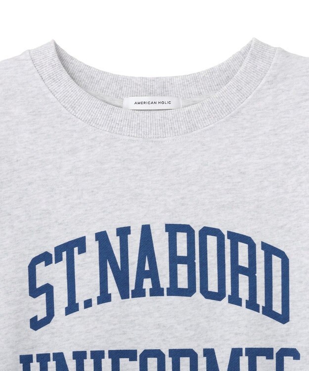 AMERICAN HOLIC カレッジロゴ裏毛スウェット Light Gray