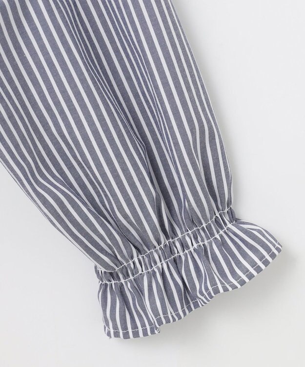 ANY KIDS ストライプ シャツ ワンピース ブルーストライプ