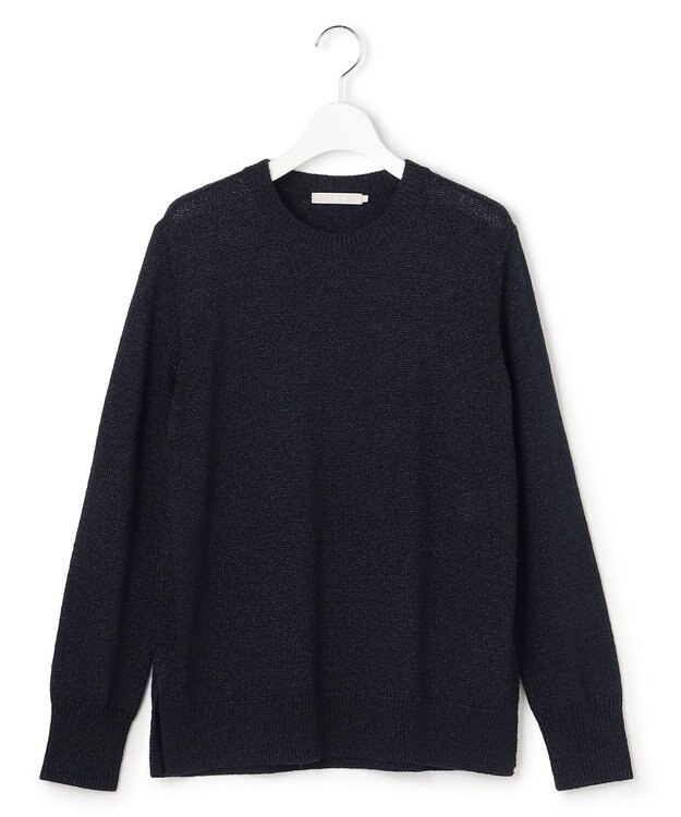 ICB L 【先行予約】 グロッシーペーパーブレンド クルーネックプルオーバー ネイビー