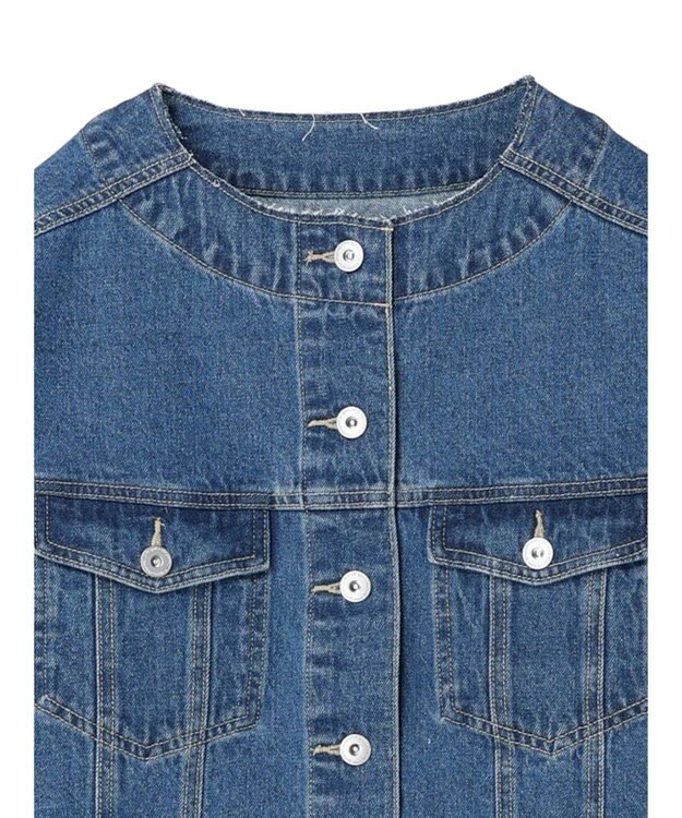 earth music&ecology ノーカラーＧジャン Medium Indigo