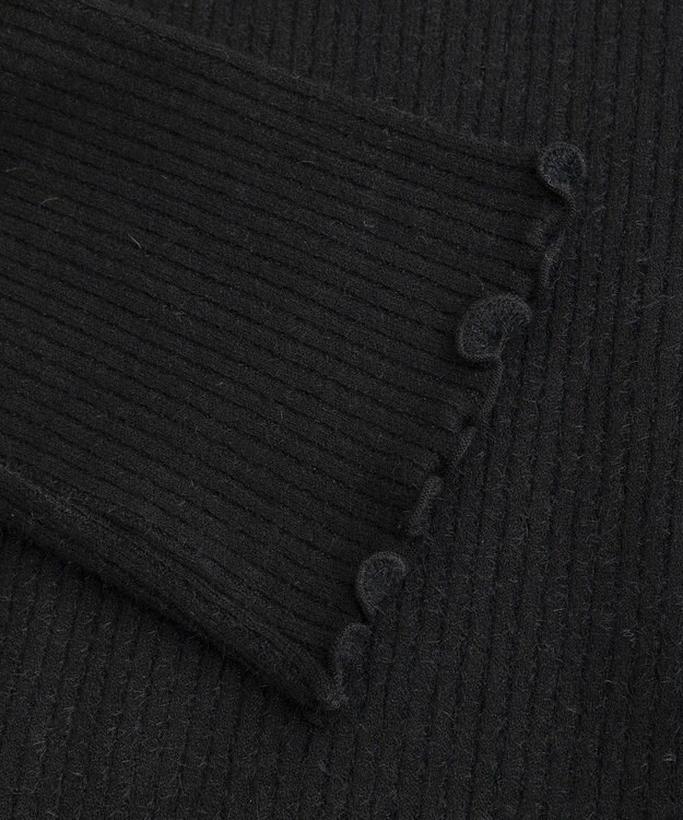 Green Parks ・ｓｗｉｎｇ　ｂｙ　ウラシャギーフレアスリーブニット Black