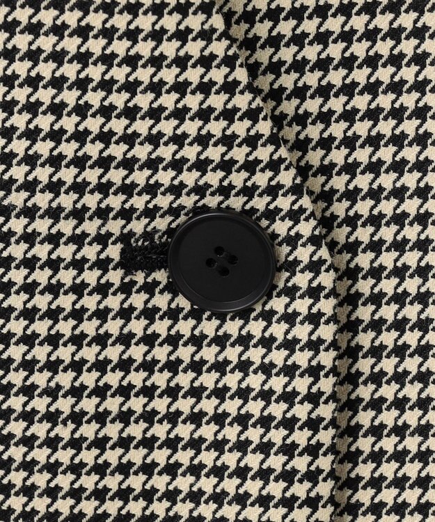 23区 ガンクラブチェック ロング ジレ モノトーンチェック