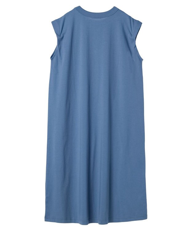 CRAFT STANDARD BOUTIQUE 接触冷感機能性フレンチスリーブワンピース Blue